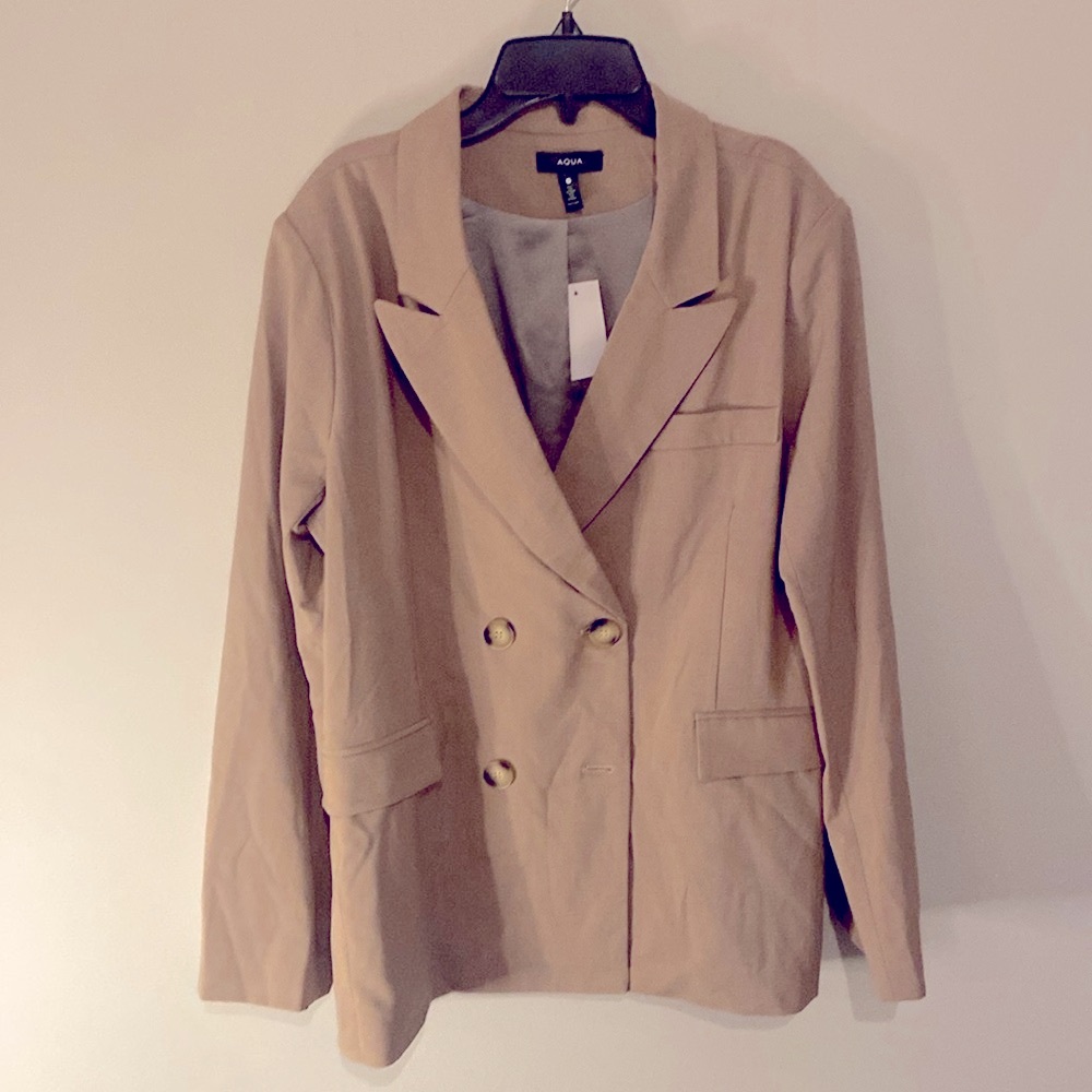 NWT Aqua Womens Joanie Office Career Double-Breasted Blazer Blazer - Picture 3 of 7